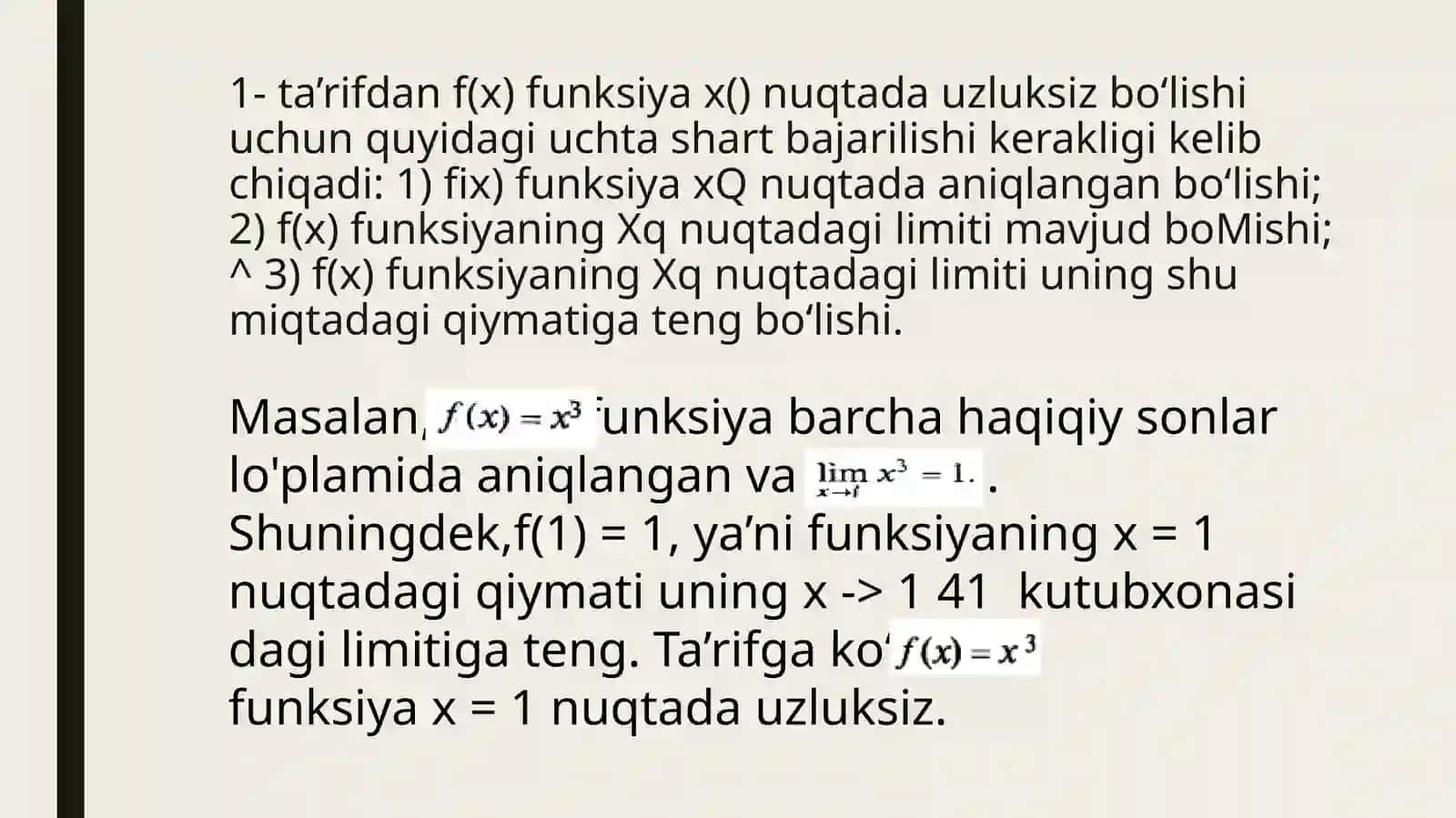 UZLUKSIZ FUNKSIYALAR VA ULARNING XOSSALARI 4
