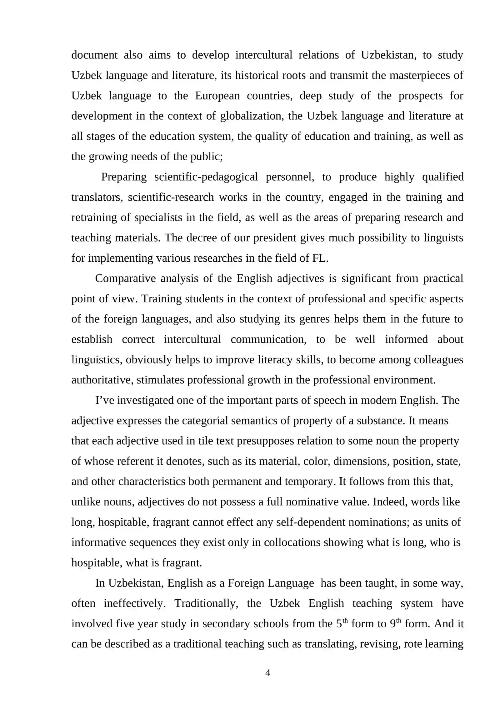 Development of creative abilities in teaching English 4