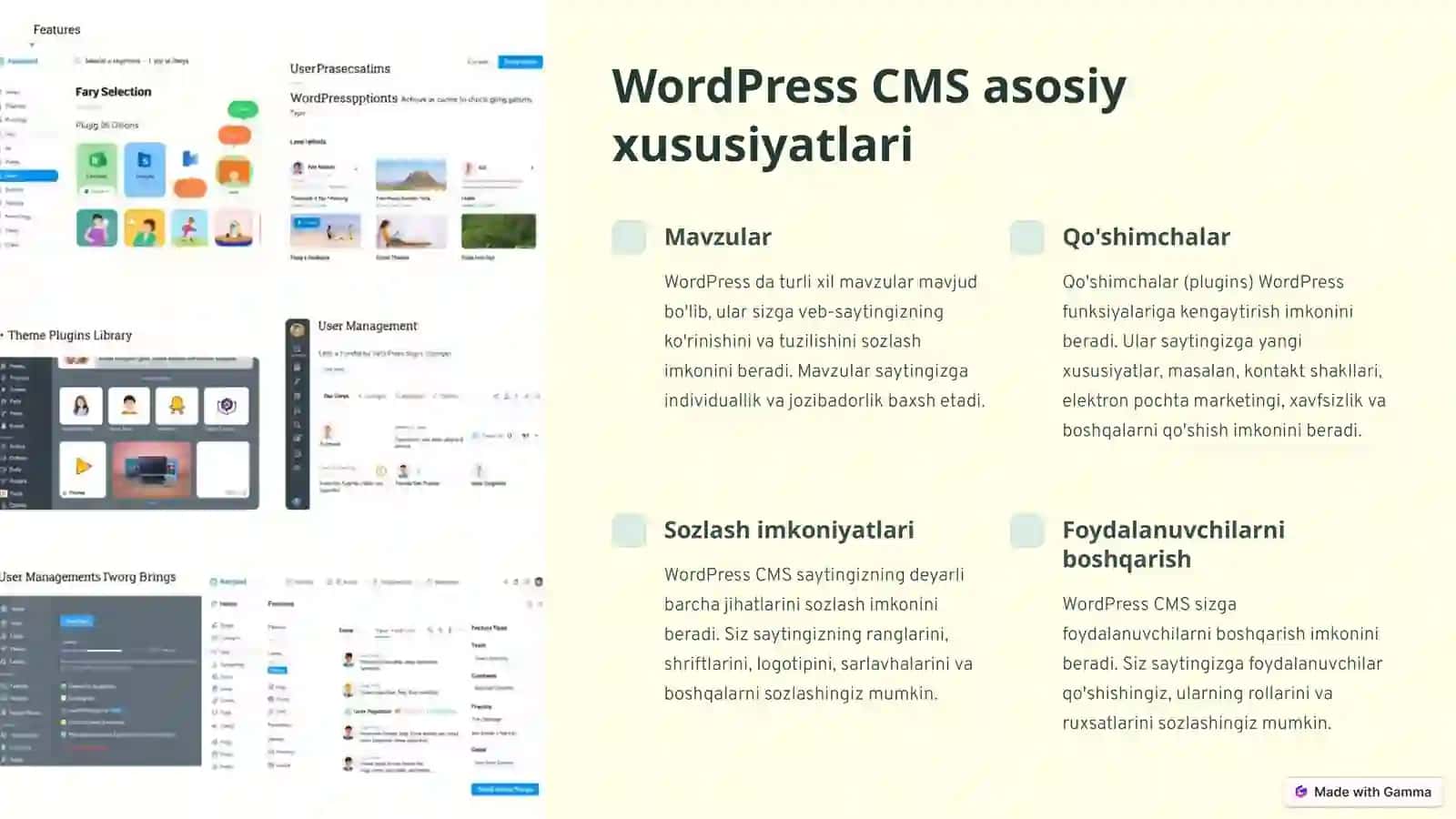 WordPress CMS bilan ishlash va qo'llanilishi 4