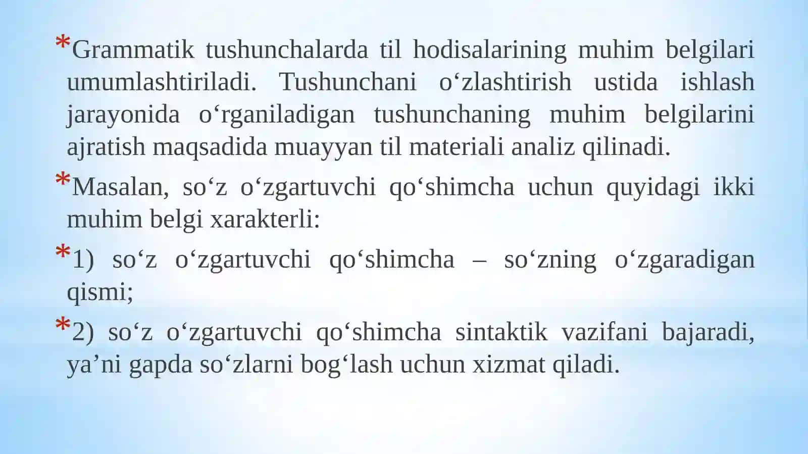 Grammatika va so‘z yasalishiga oid tushunchalar 4