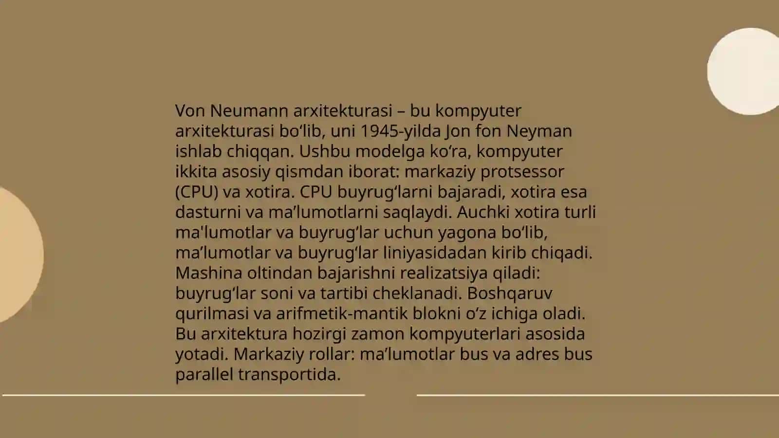 Zamonaviy kompyuter tarixi, ishlash prinsiplari va arxitekturasi 4
