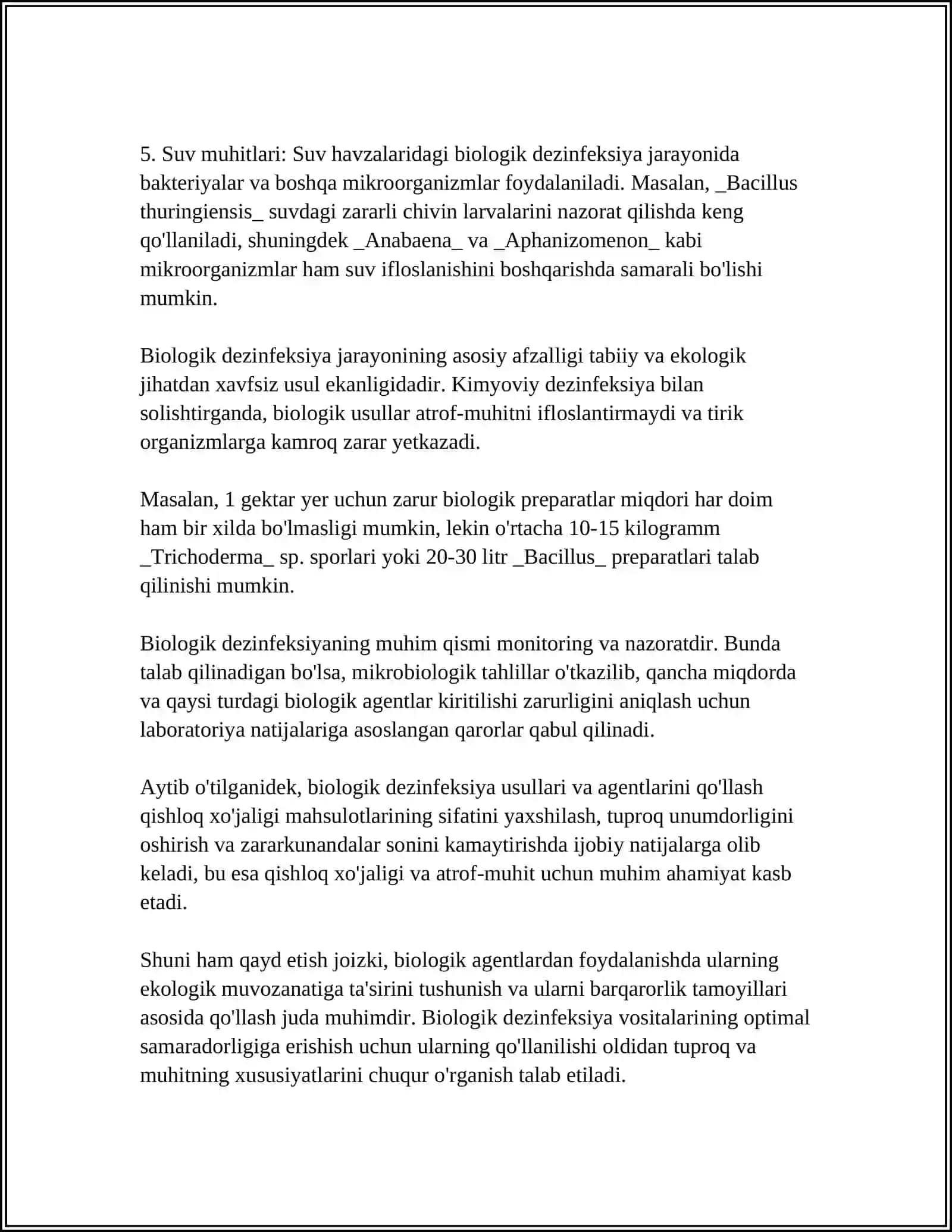 DEZINFEKSIYA TASNIFI.DEZINFEKSIYA TURLARI.ASBOB ANJOMLAR DEZINFEKSIYASI 4