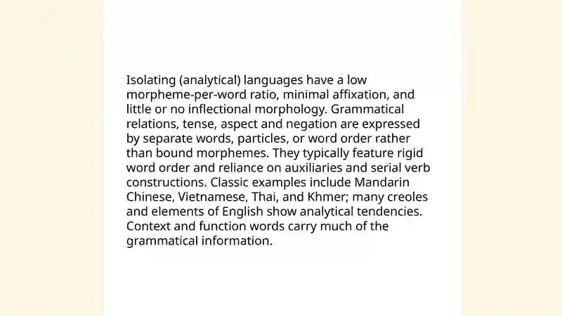 Morphological typology: Analytical and Synthatic language types 4