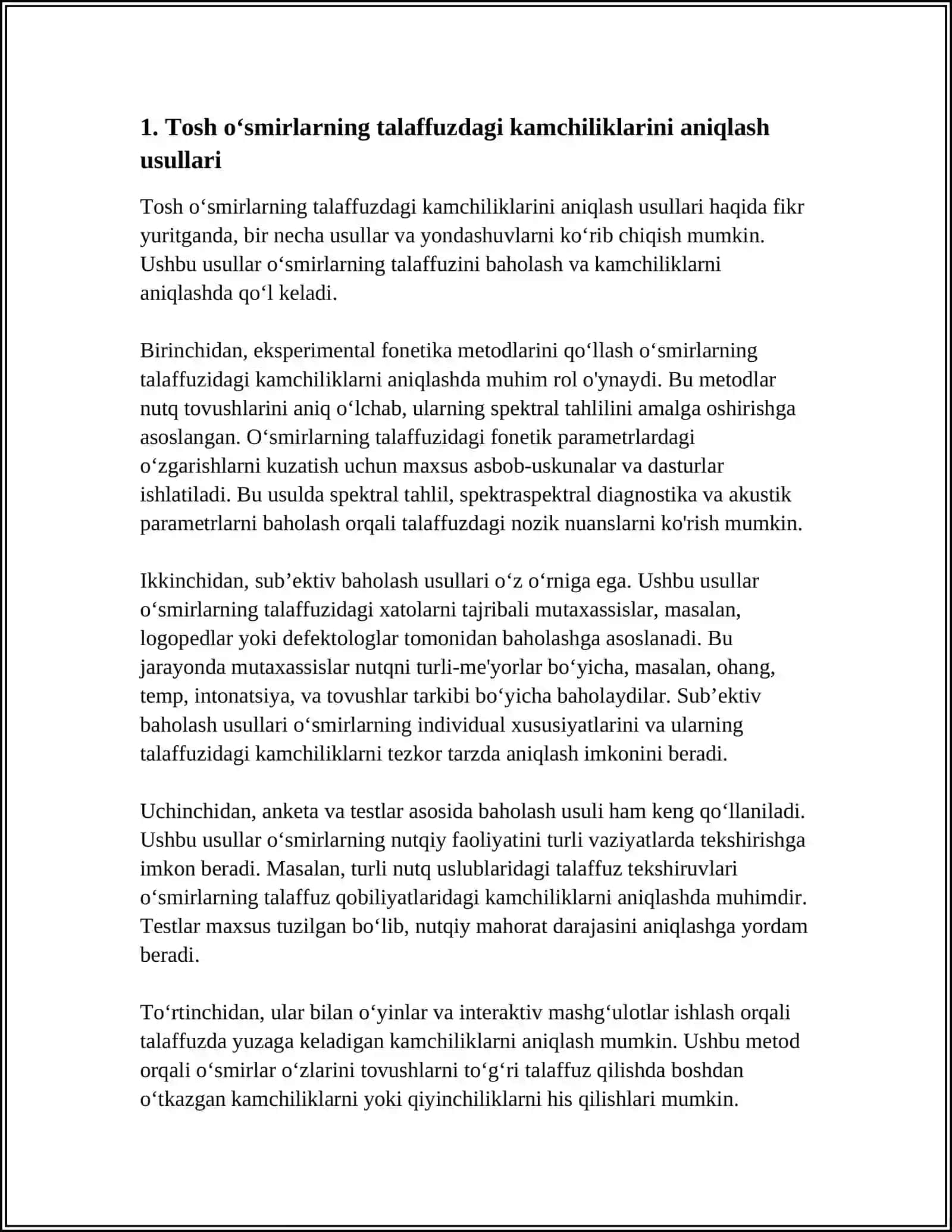 TOVUSHLAR TALAFFUZIDA KAMCHILIGI BÕLGAN BOLALARNING PSIXOLOGIK XUSUSIYATLARI 4