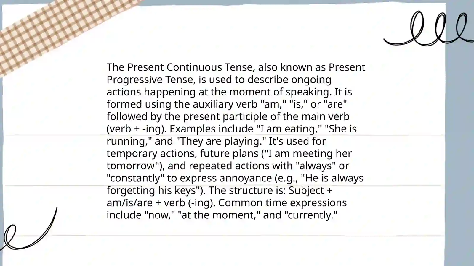 Present tenses 4