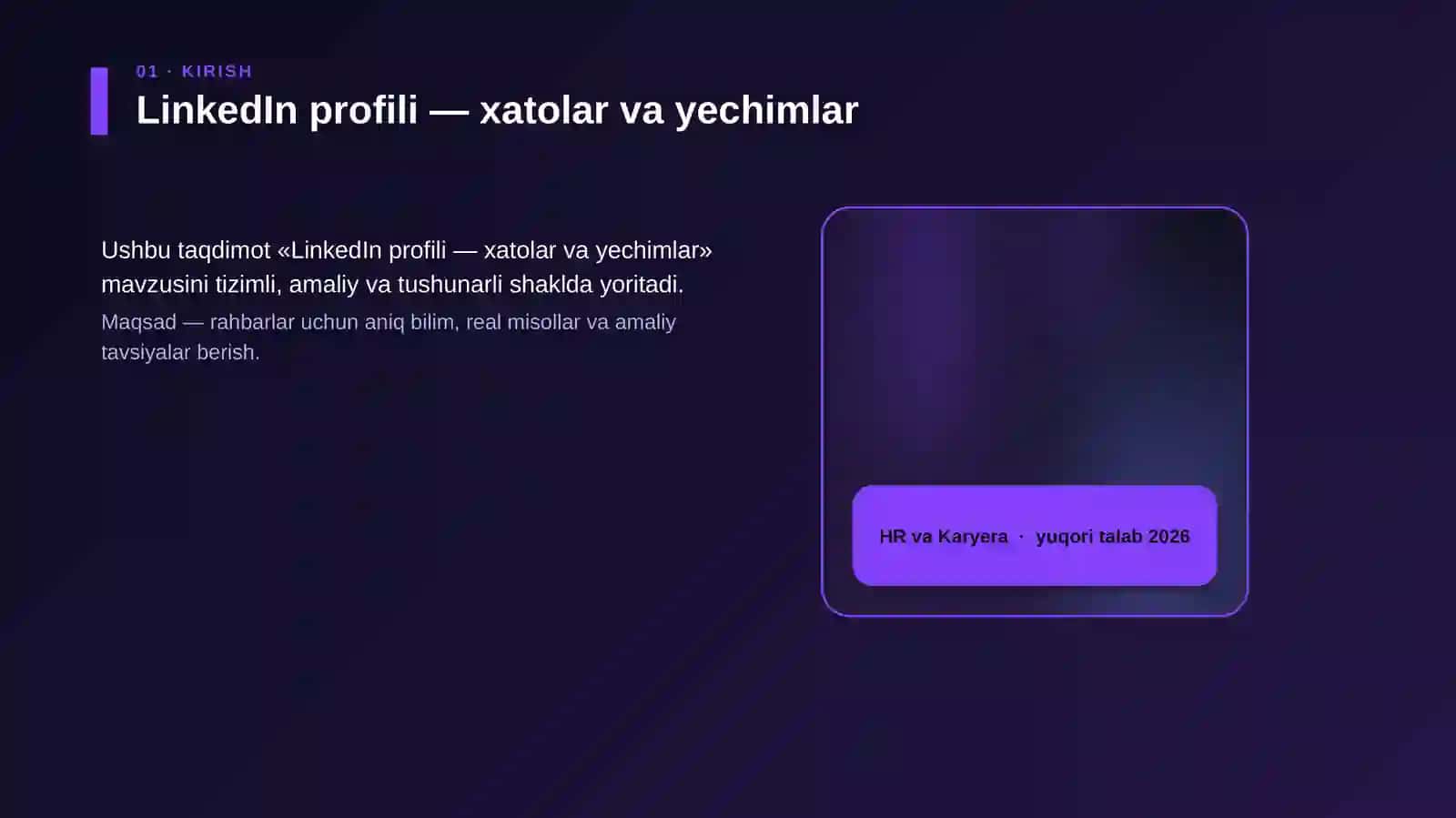 LinkedIn profili — xatolar va yechimlar 4