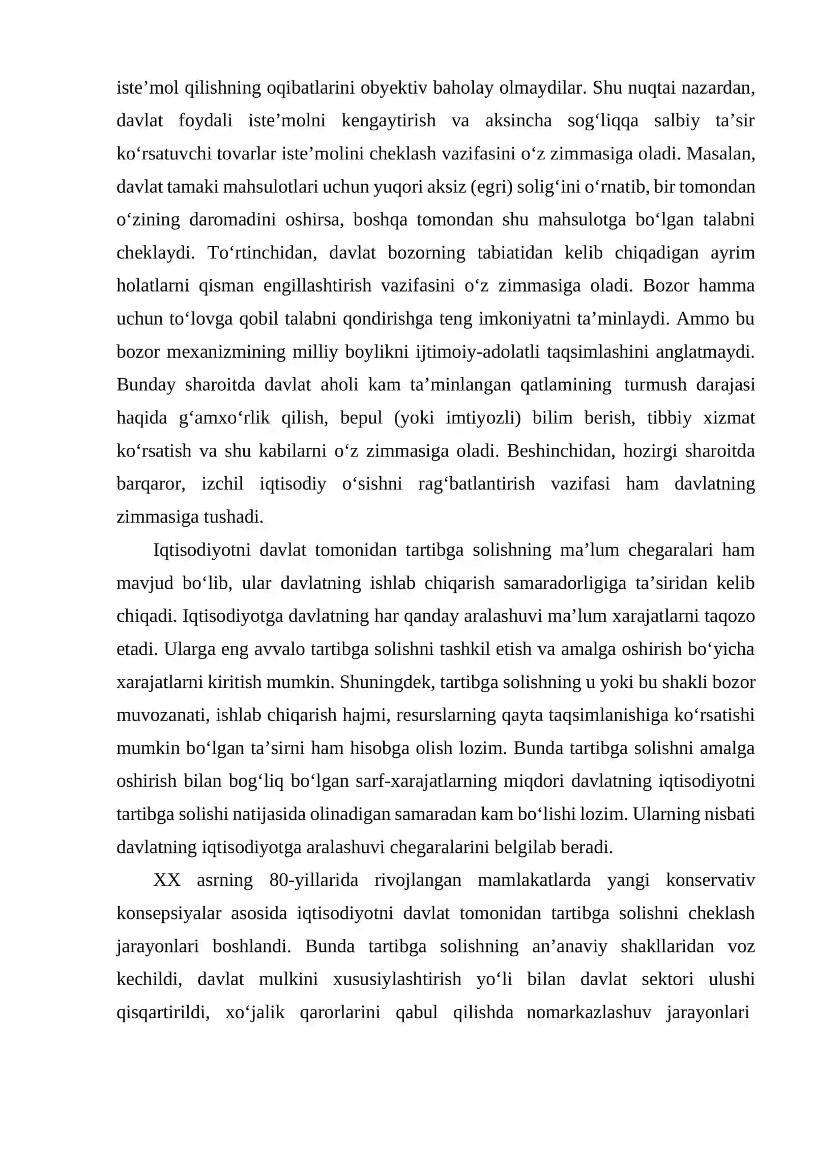 BOZOR IQTISODIYOTINI TARTIBGA SOLISHDA DAVLATNING ROLI 4