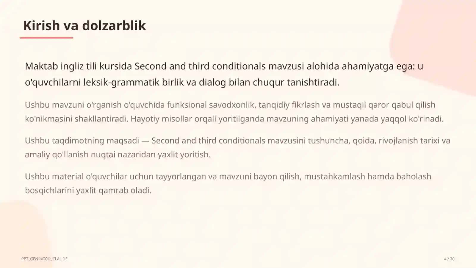 Second and third conditionals (10-sinf) 2