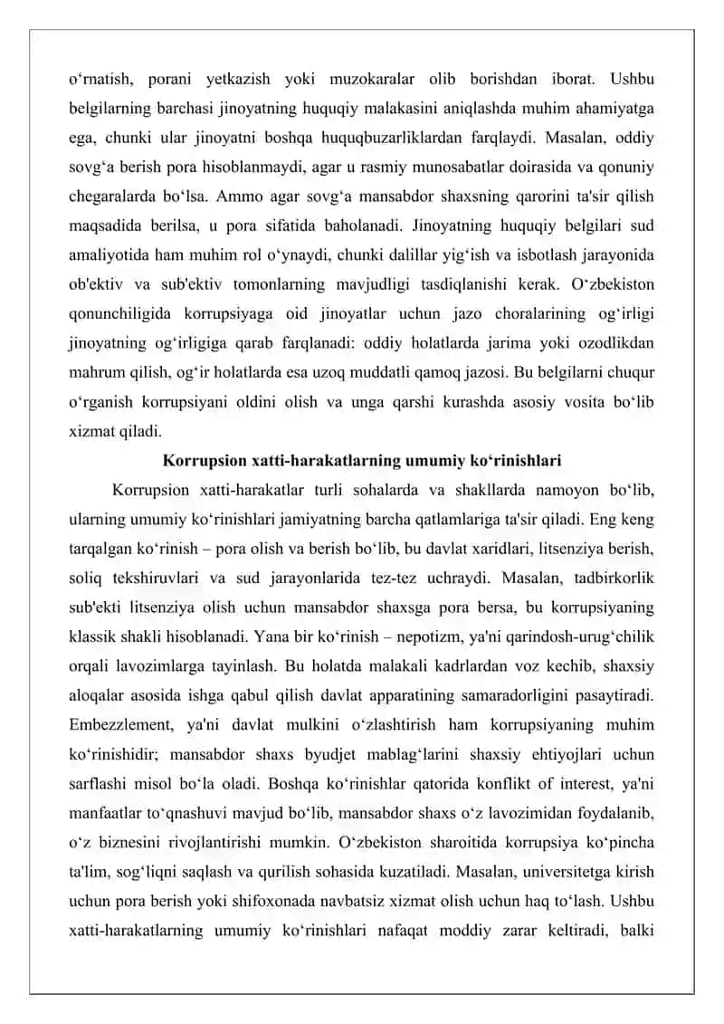 Korrupsiyaga oid jinoyatlarning ijtimoiy salbiy oqibatlar 4