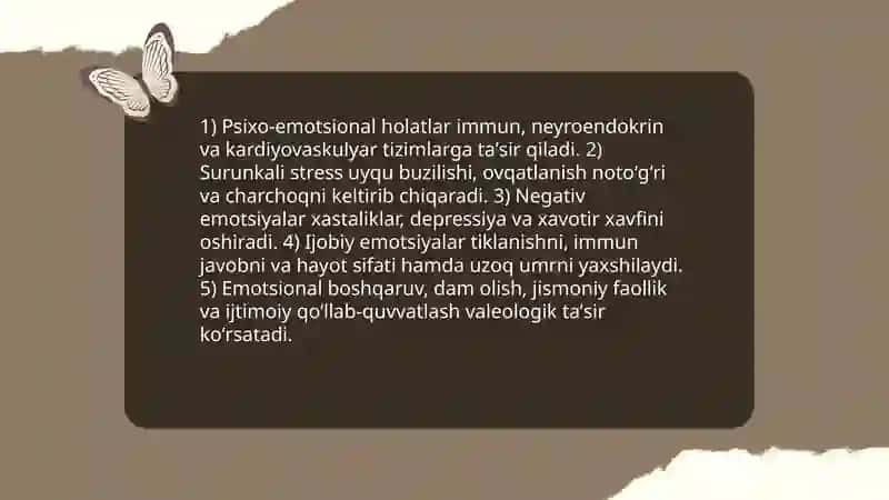 PSIXOEMOTSIONAL HOLATLARNI ROLI VALEOLOGIK AHAMIYATI ANTISTRESS 4
