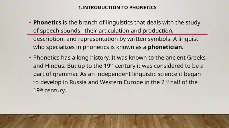 Phonetics as a linguistic science 4