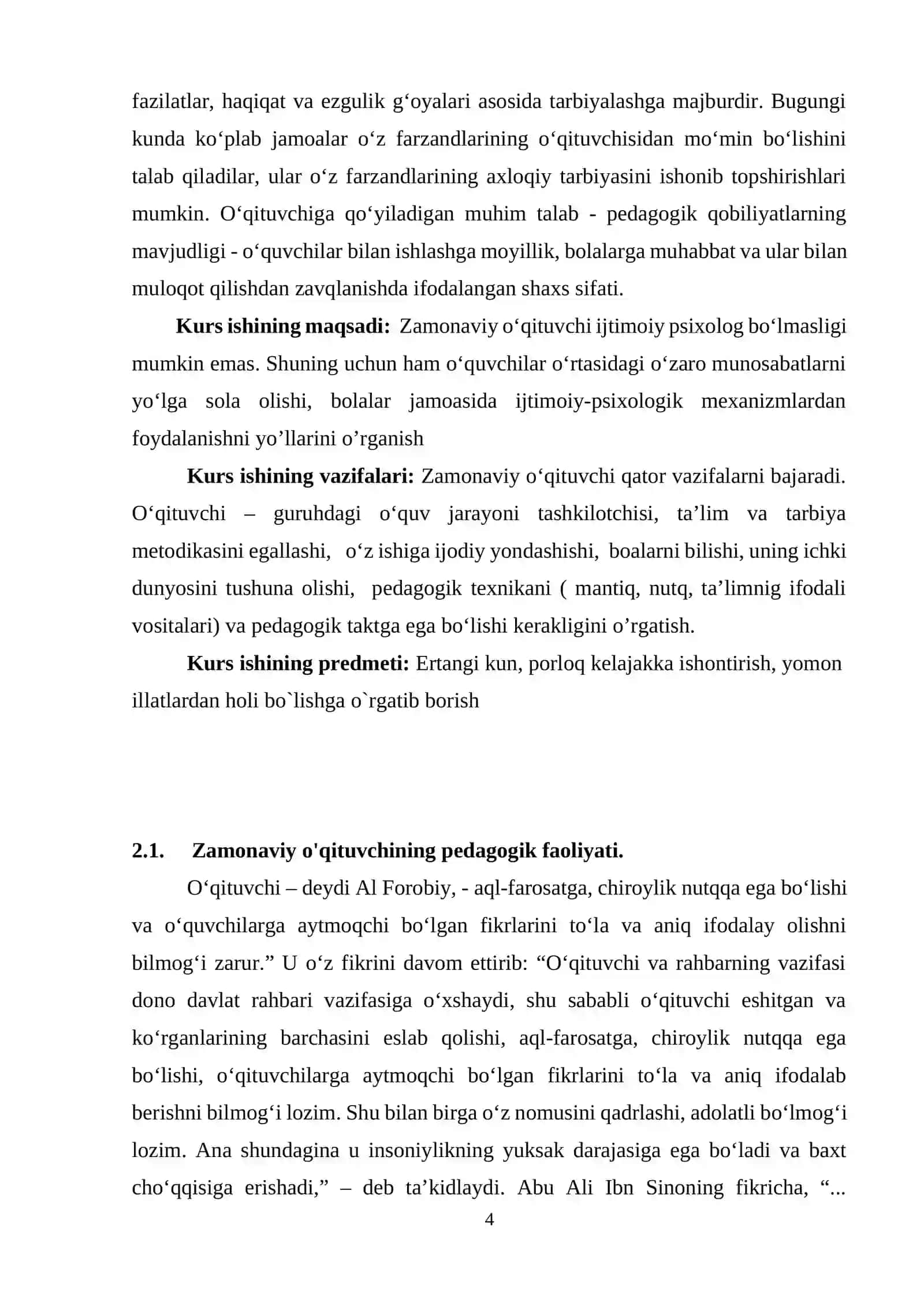 Zamonaviy o'qituvchiga qo'yilgan zamonaviy talablar 4