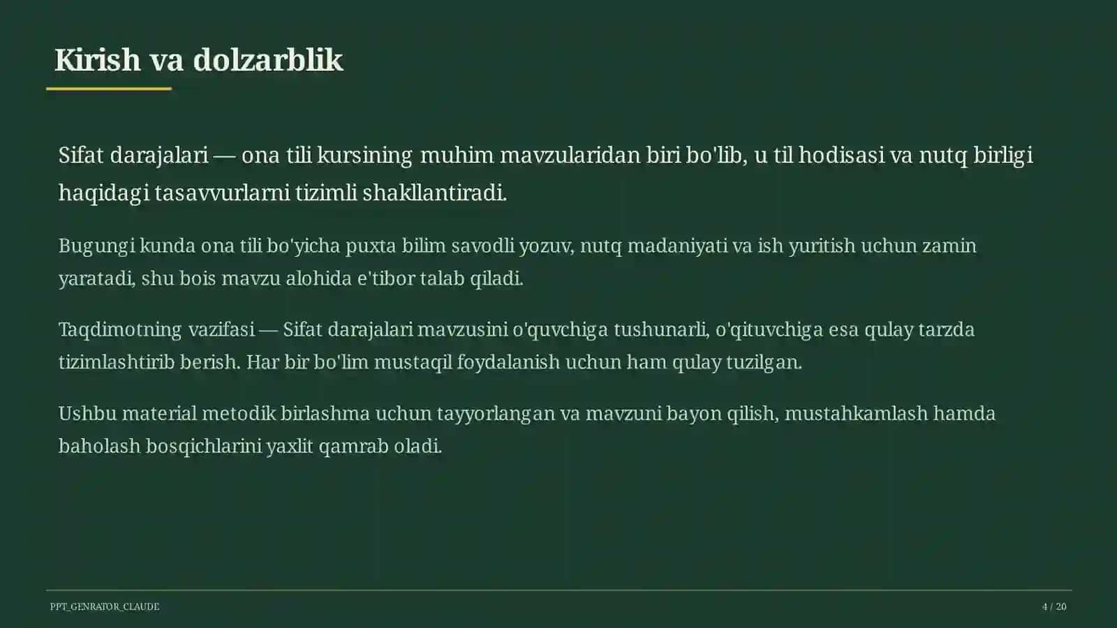 Sifat darajalari (6-sinf) 4