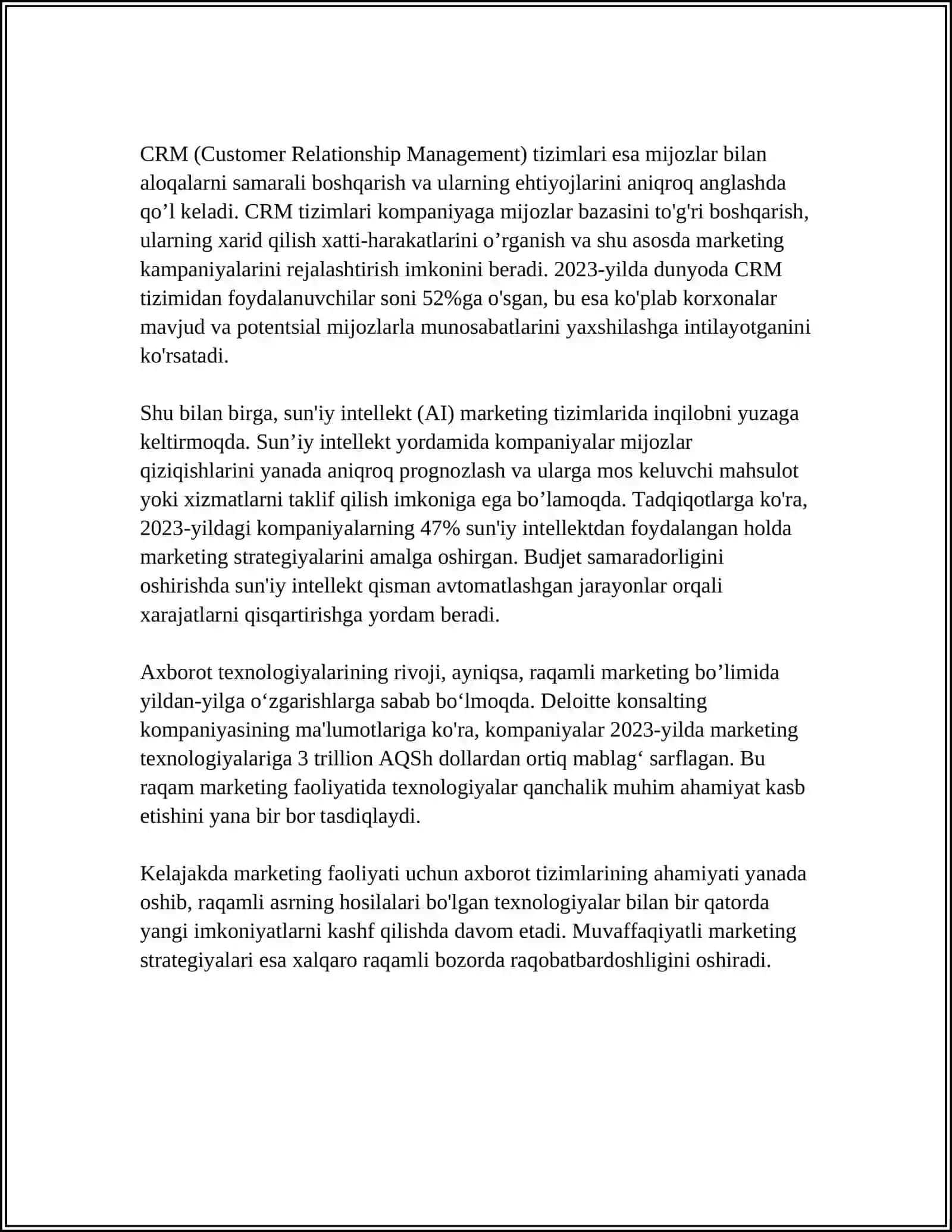 MARKETING FAOLIYATINI AXBOROT BILAN TAʼMINLASH 4