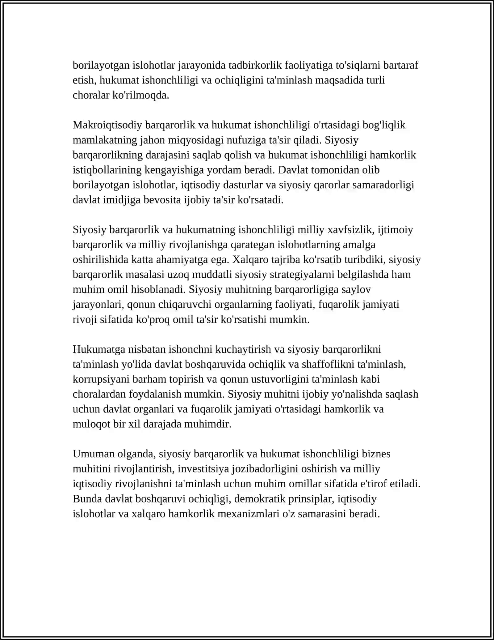 BIZNESGA TASIR KORSATADIGAN SIYOSIY HUQUQIY VA BOWQA OMILLAR 4
