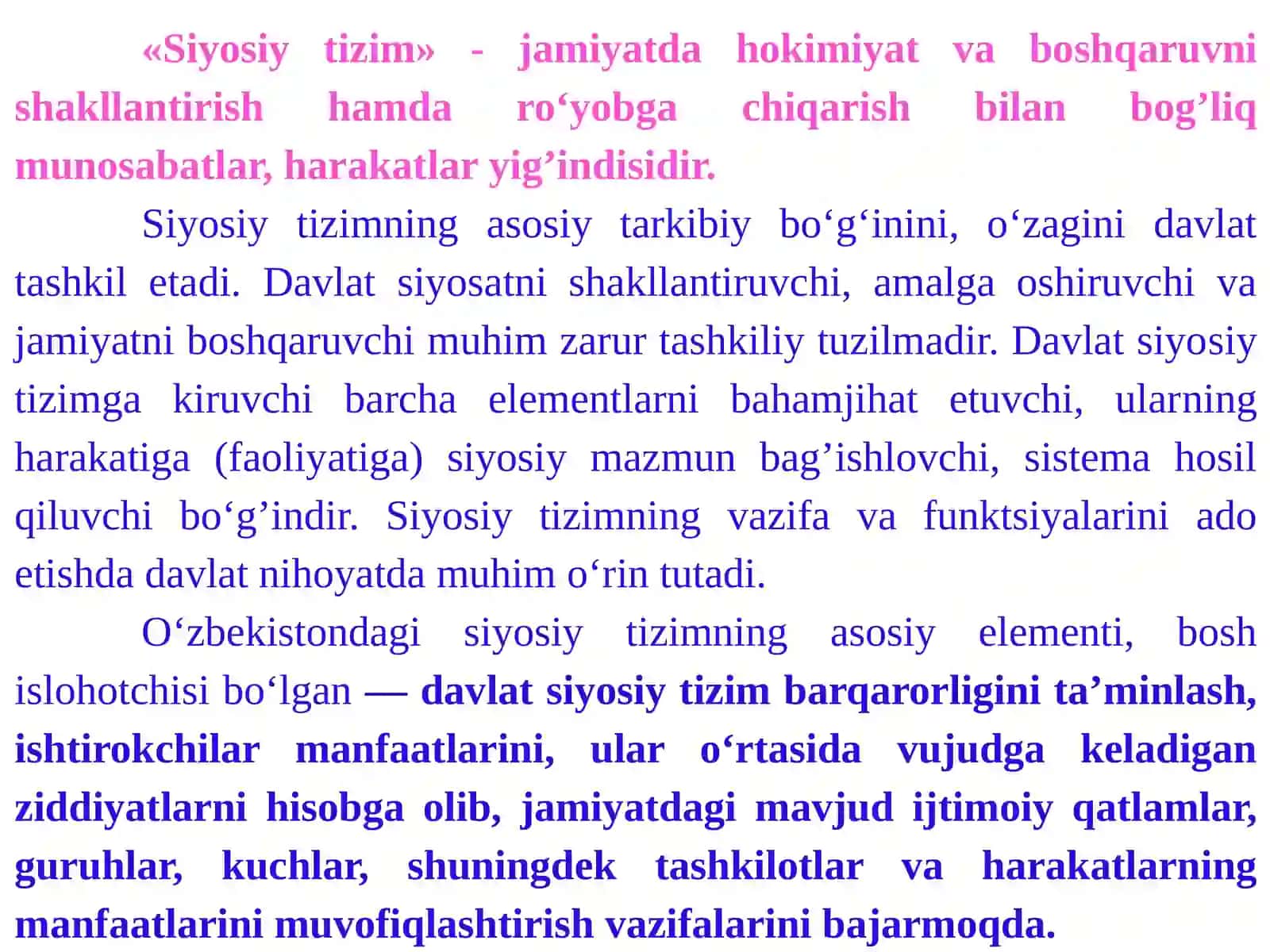 DAVLAT VA JAMIYATNING SIYOSIYTIZIMI 4