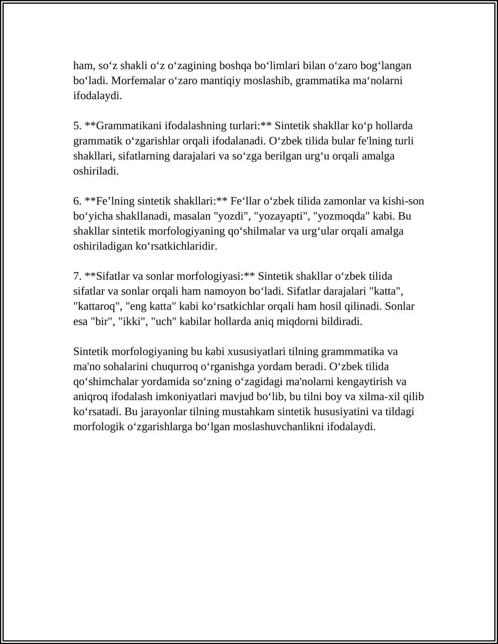 SOʻZLARNING SINTETIK VA ANALITIK SHAKLLARI 4