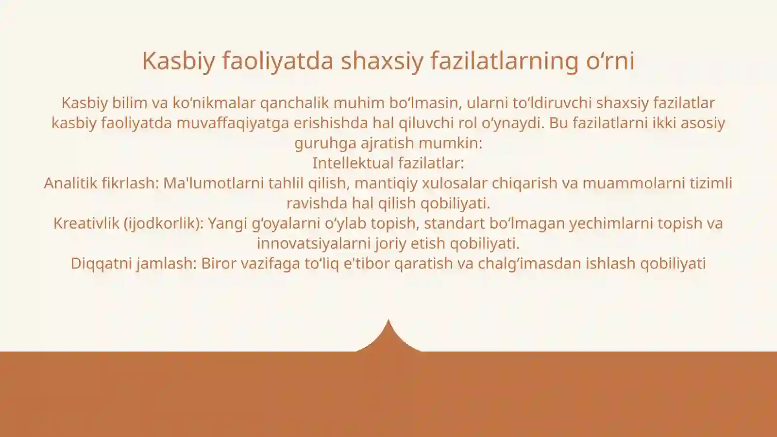 Shaxsda kasbiy o‘zlikni anglashning psixologik xususiyatlari 4