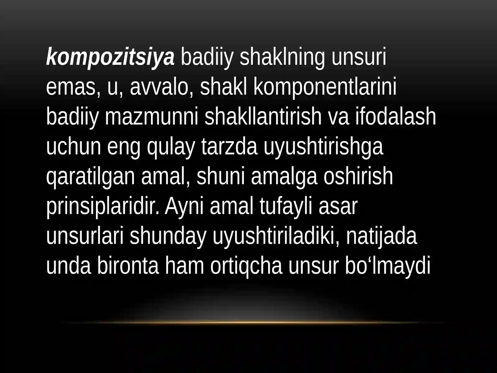 Badiiy asar kompozitsiyasi 4