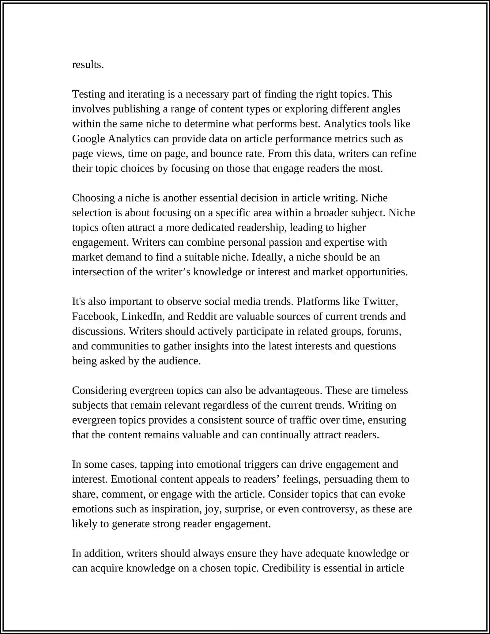 MUSTAQIL ISH Theme: ARTICLE WRITING 4
