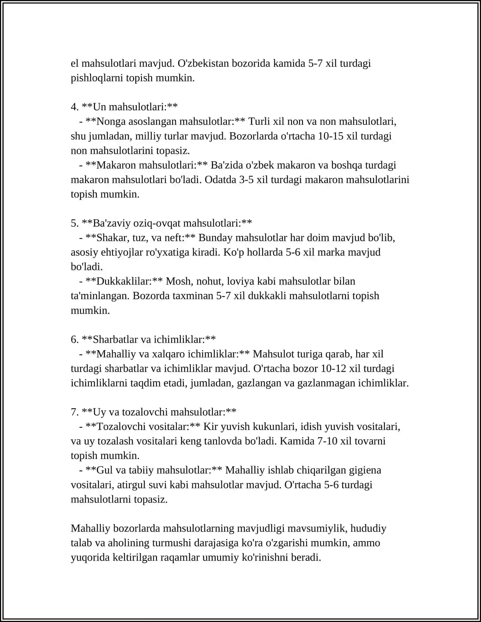 KUNDALIK HAYOTIMIZDA MAHALLIY BOZORLARNI QANDAY O'RGANAMIZ 4