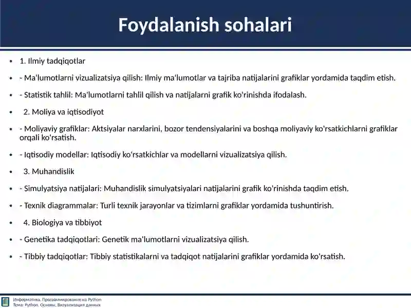 Matplotlib kutubxonasi 4