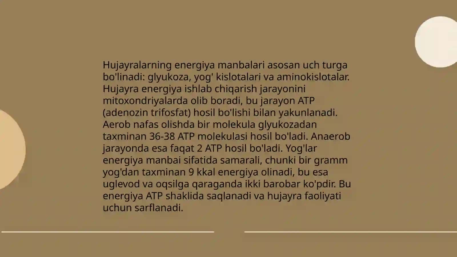 Hujayralarning oziqlanishi va rivojlanishi 4