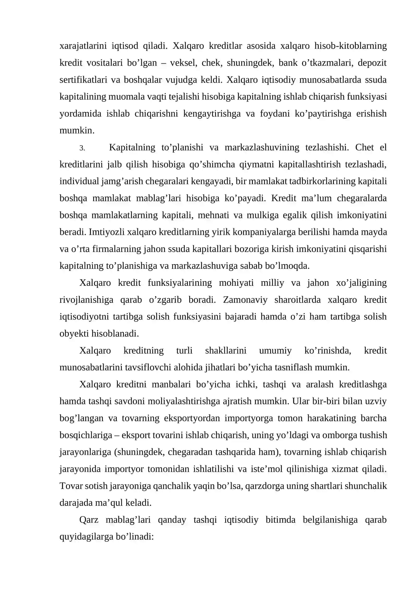 Xalqaro kredit va unga taʼsir qiluvchi omillar 4