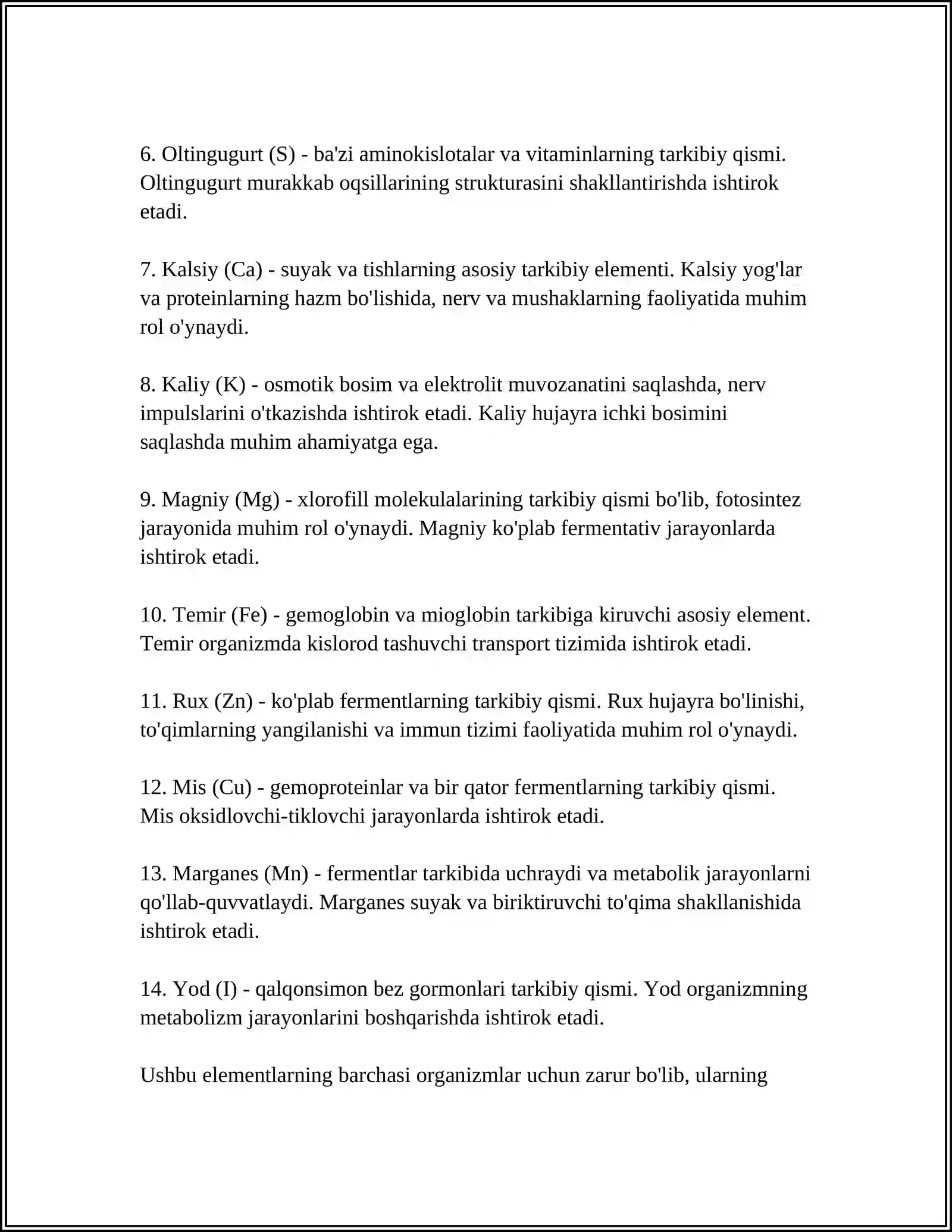 BIOGEN ELEMENTLAR 4
