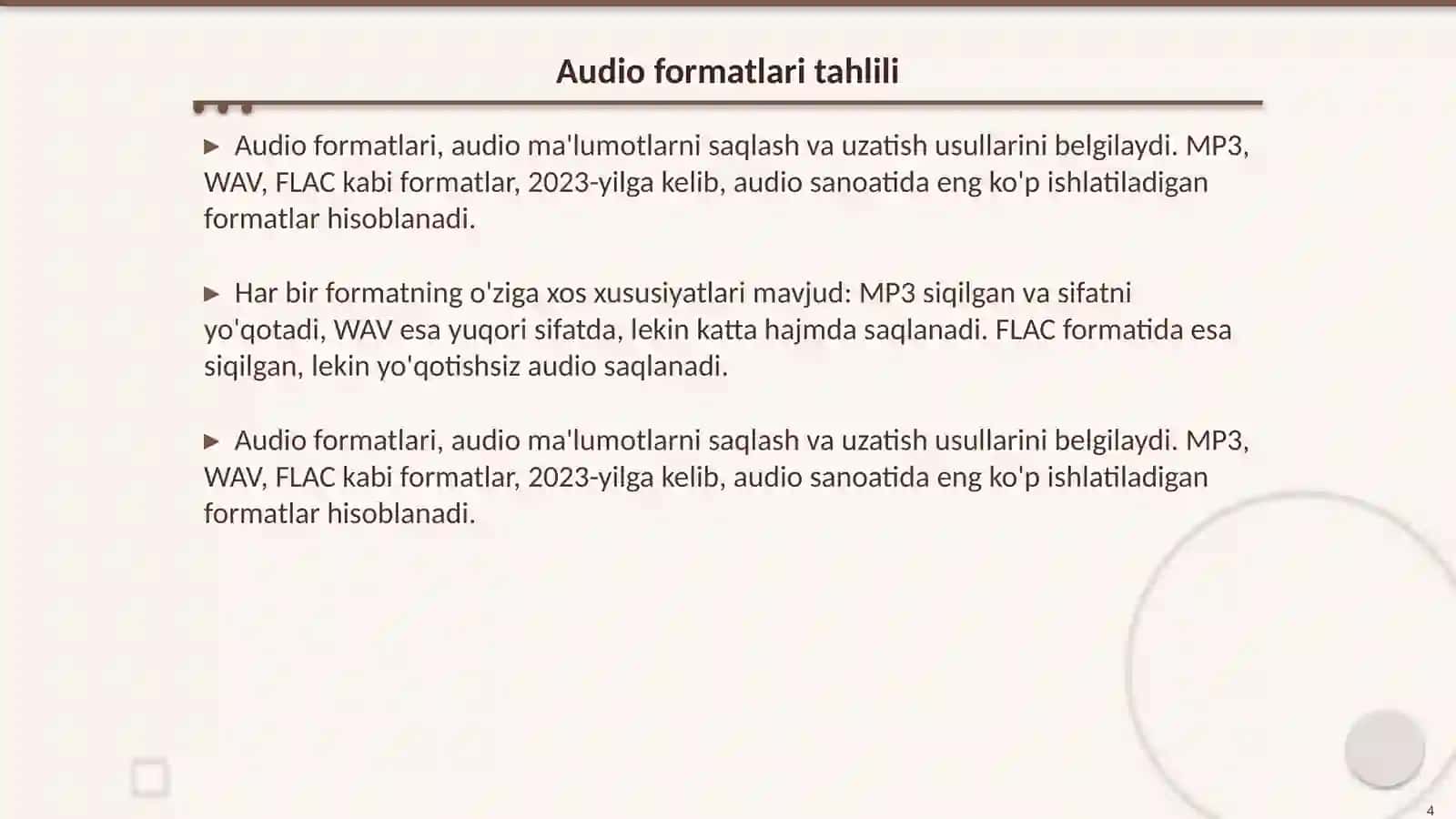 Audio fayllarni qayta ishlash dasturi 4