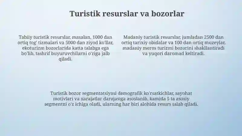 Xalqaro turizm geografiyasi 4