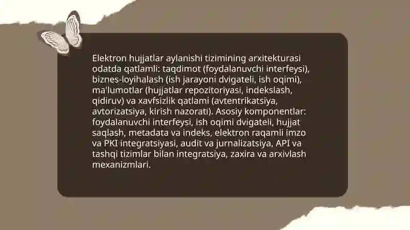 Elektron hujjatlar aylanishi tizimi va elektron raqamli imzo haqida tushuncha hamda uning qonuniy asoslari 4