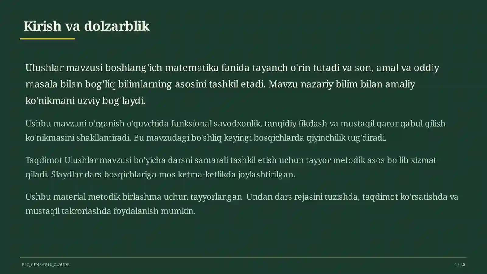 Ulushlar (3-sinf) 4