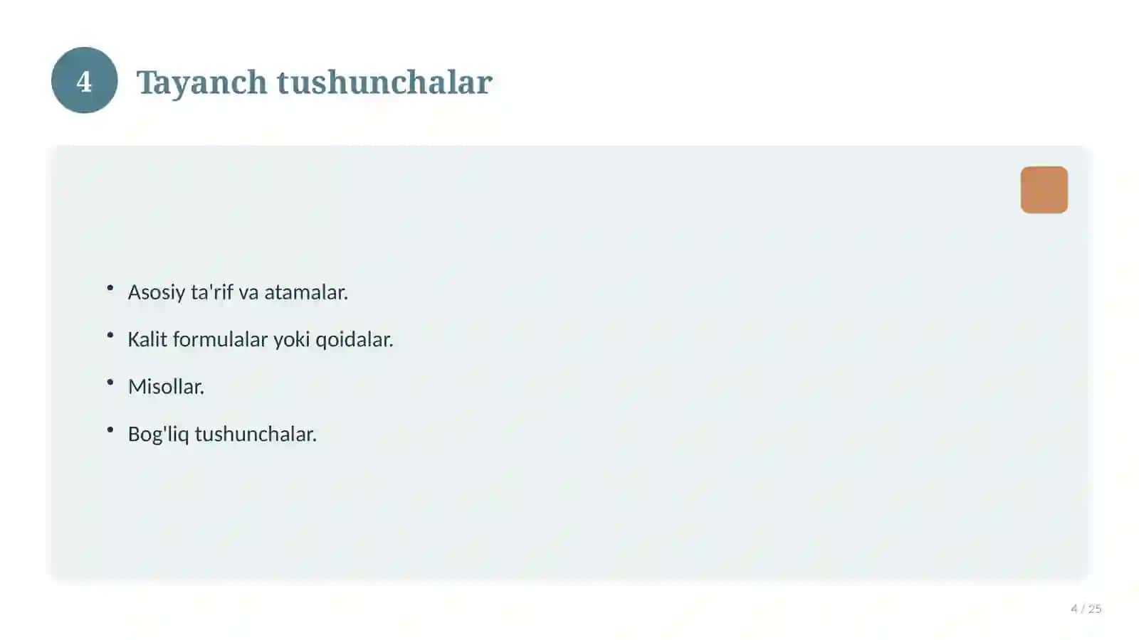 Informatika fanidan 8-sinf: didaktik tarqatma materiallar 4