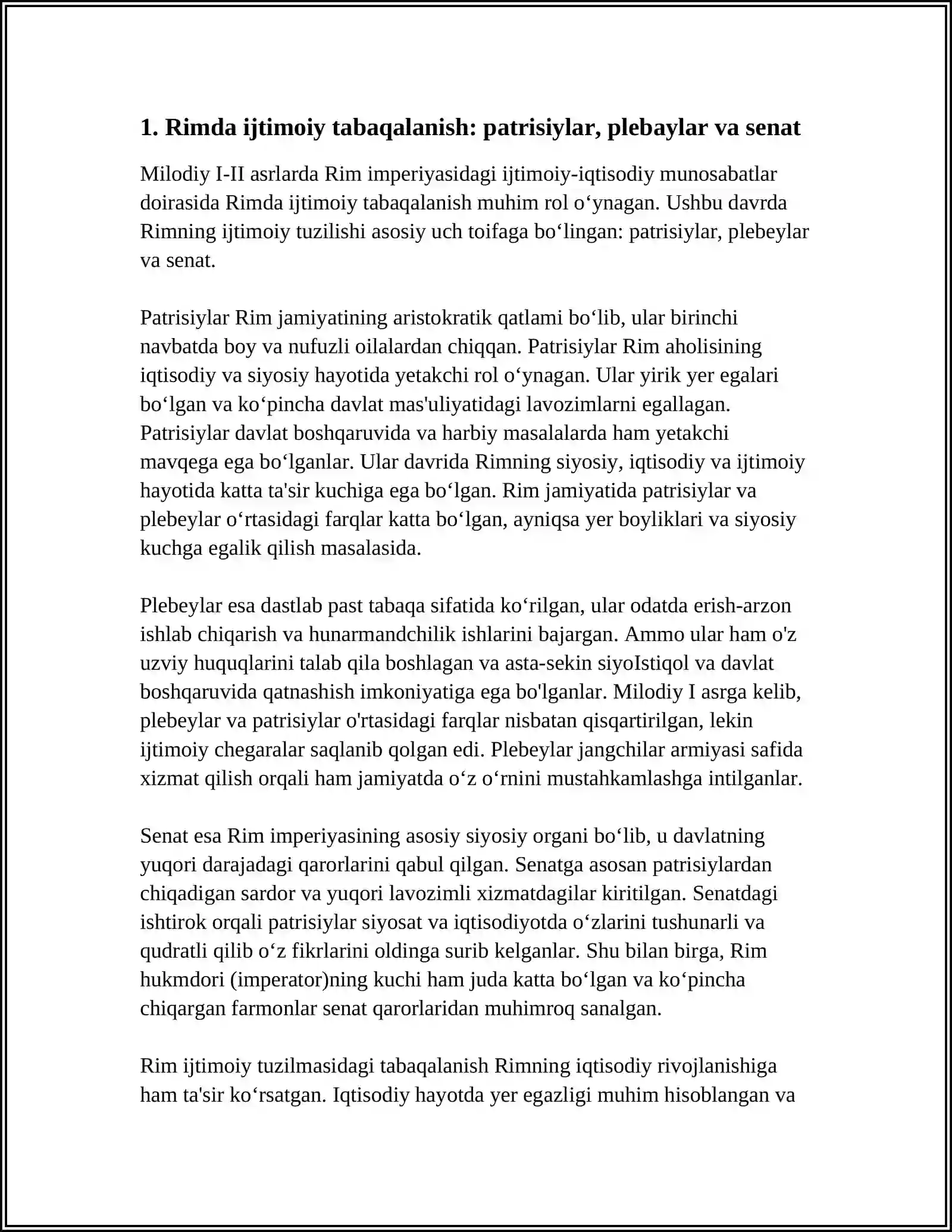 MILODIY I-II ASRLARDA RIM IMPERIYASIDA IJTIMOIY-IQTISODIY MUNOSABATLAR 4