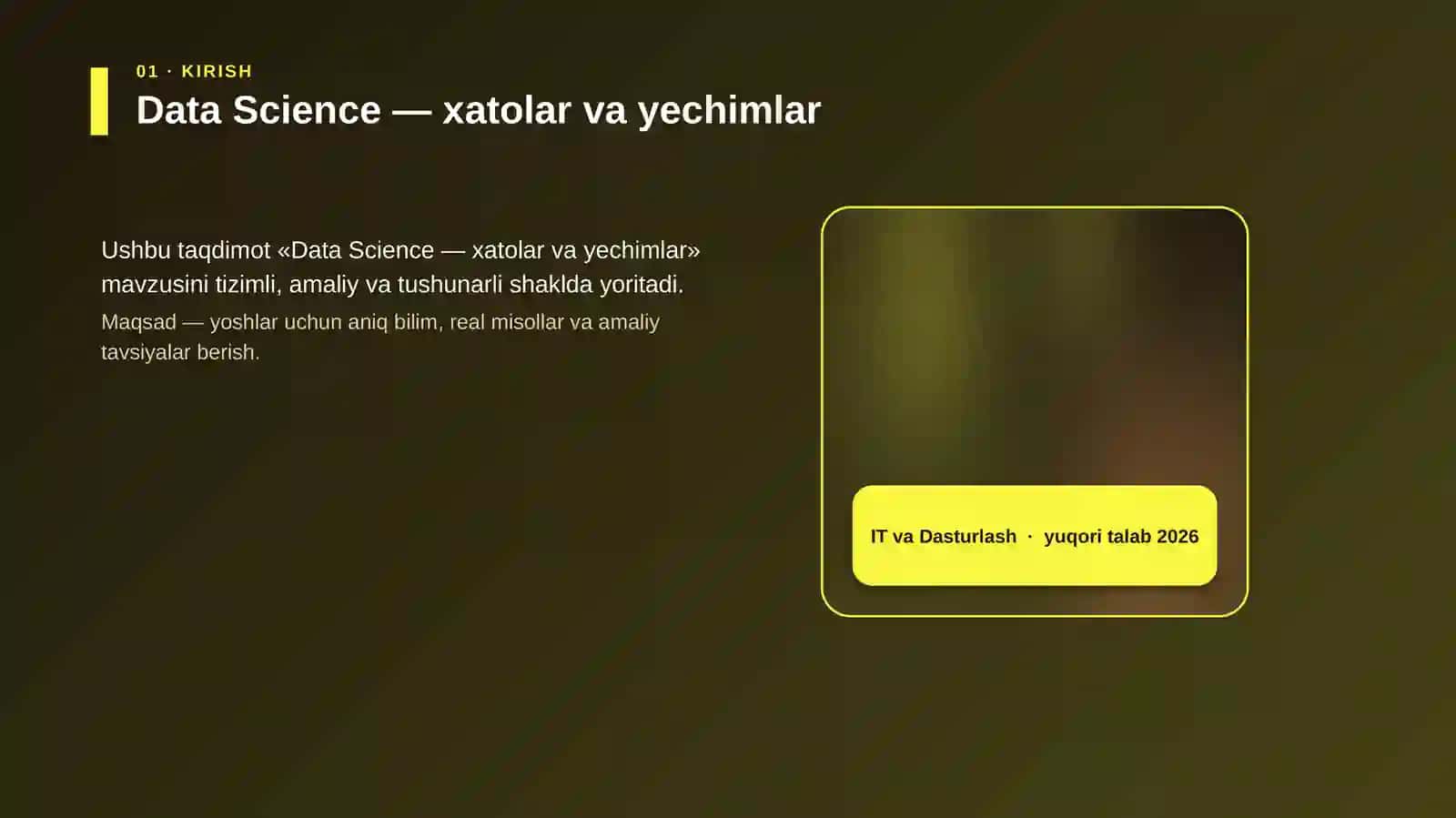 Data Science — Xatolar va Yechimlar 4