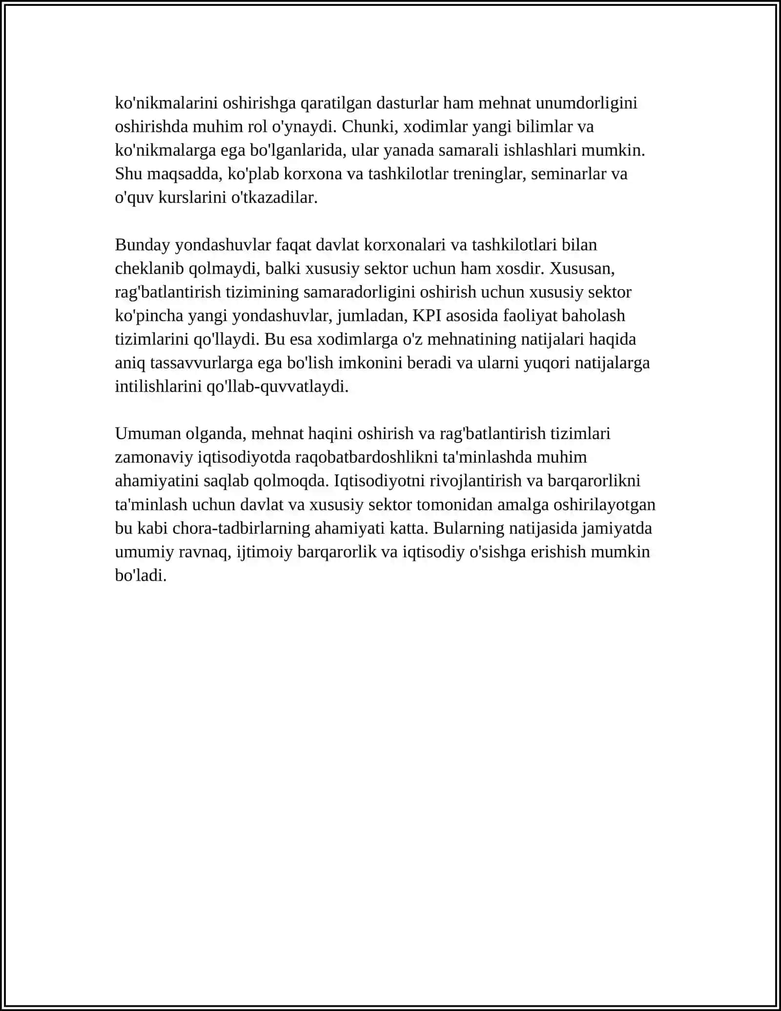 MEHNAT UNUMDORLIGINI OSHIRISHNING IQTISODIY OMILLARI 4
