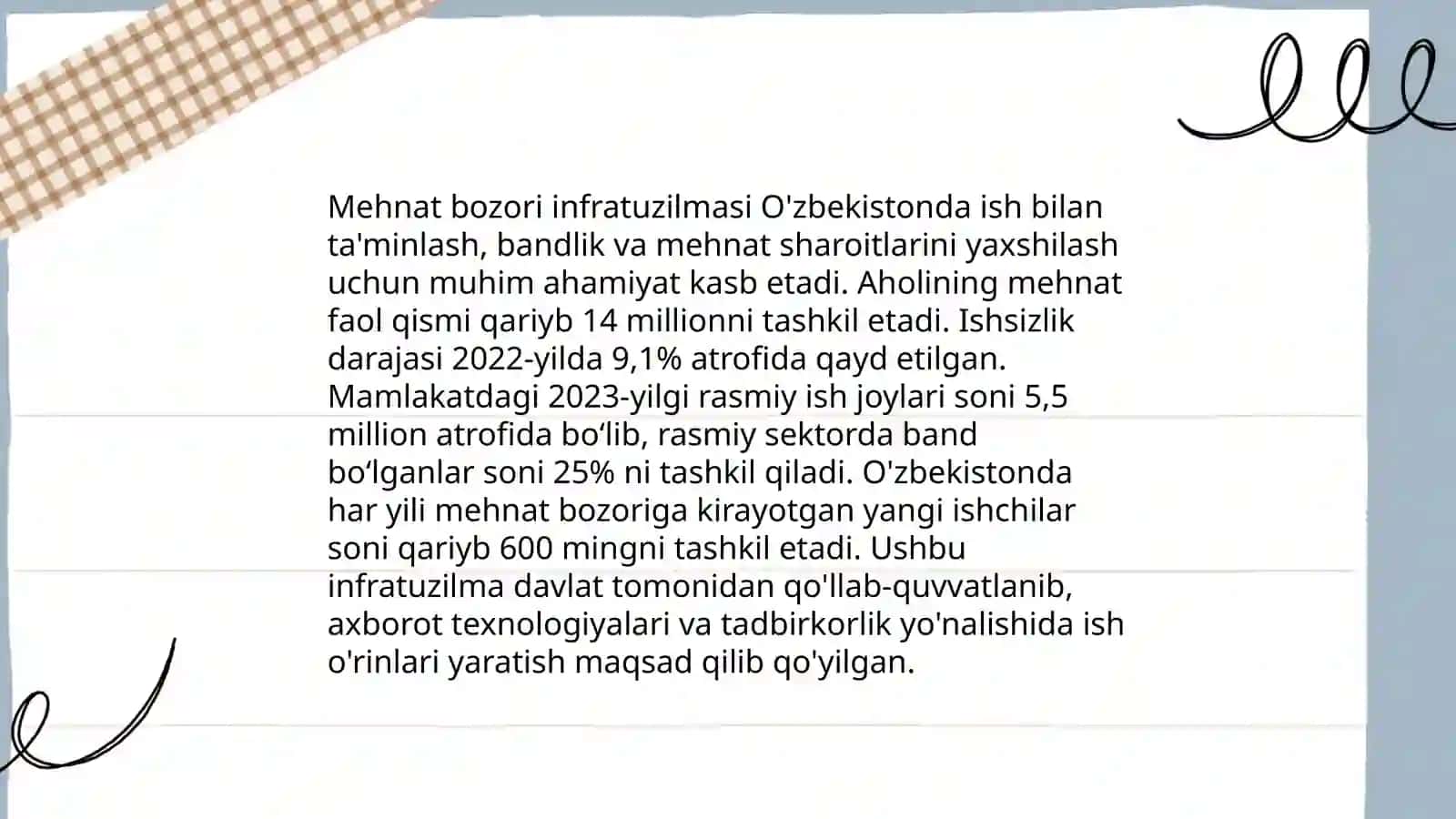 O'zbekiston Respublikasida mehnat bozorining shakllanishi va ishsizlikni o'ziga xos xususiyatlari 4