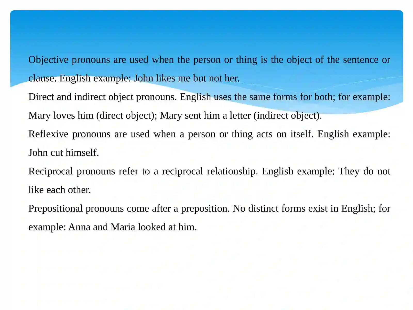 Pronouns 4