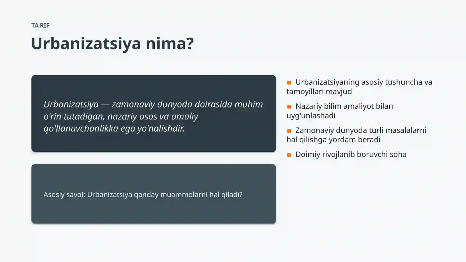 ZAMONAVIY DUNYODA 4