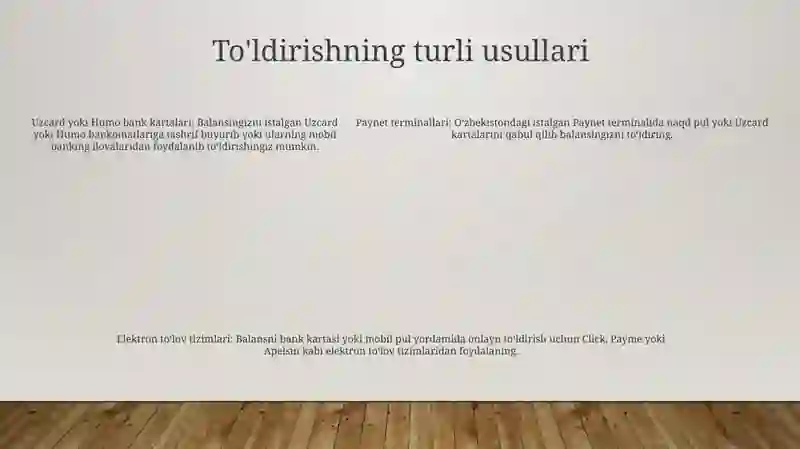 Balansni To'Ldirish 4