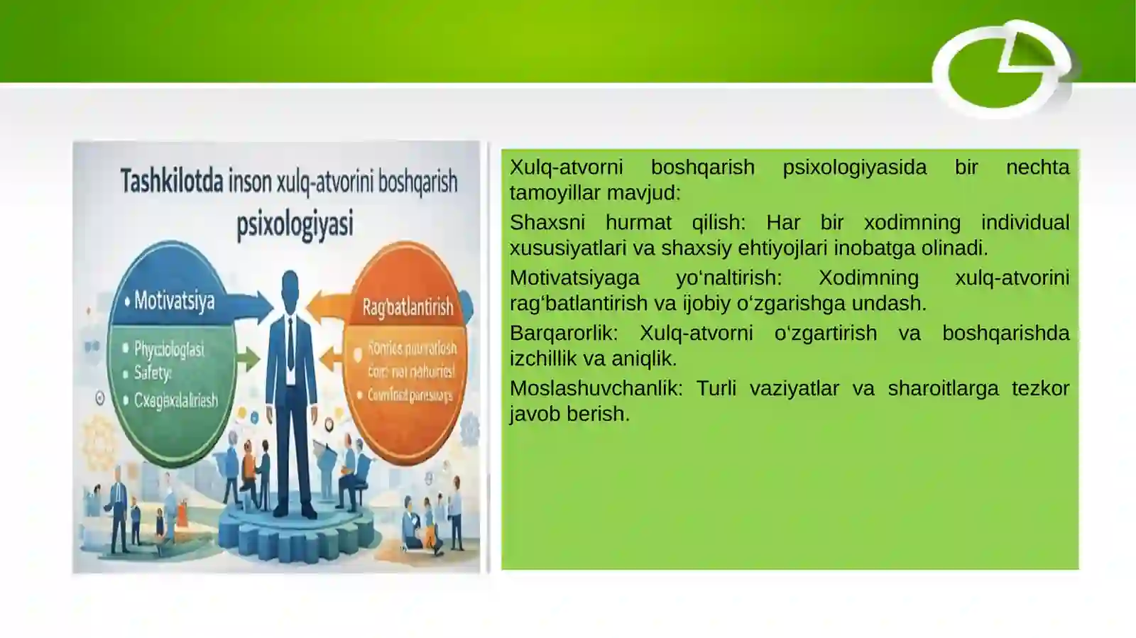 Tashkilotda inson xulq-atvori tushunchasi va mohiyati 4