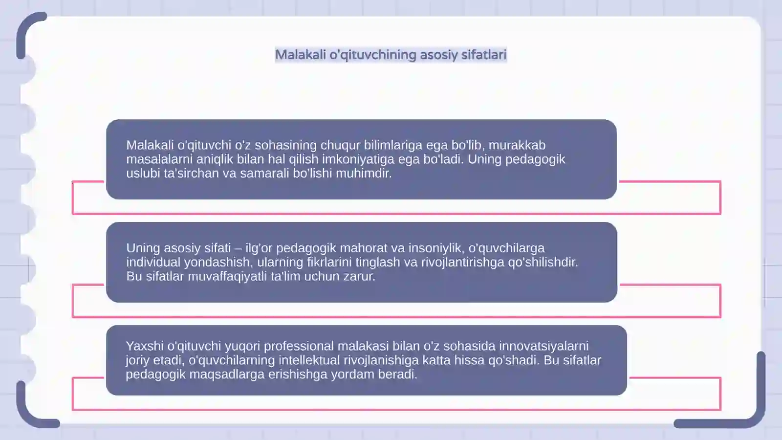 O'qituvchining professional malakasi 4