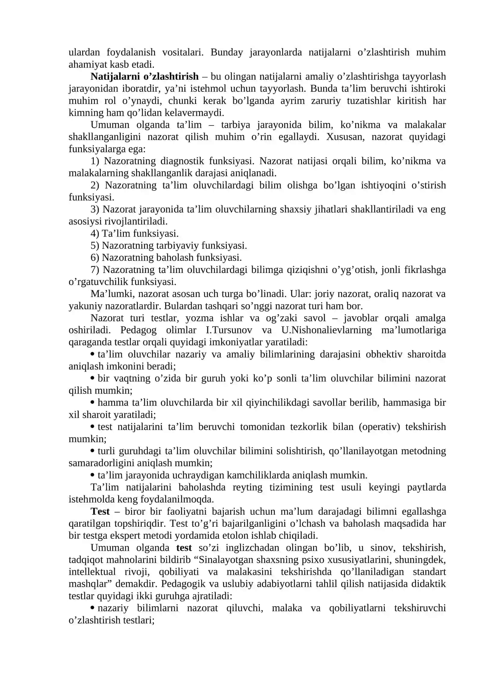 O'qitishning takomillashtirilgan o'quv metodik ta'minotini ishlab chiqish va amalga tatbiq etish 4