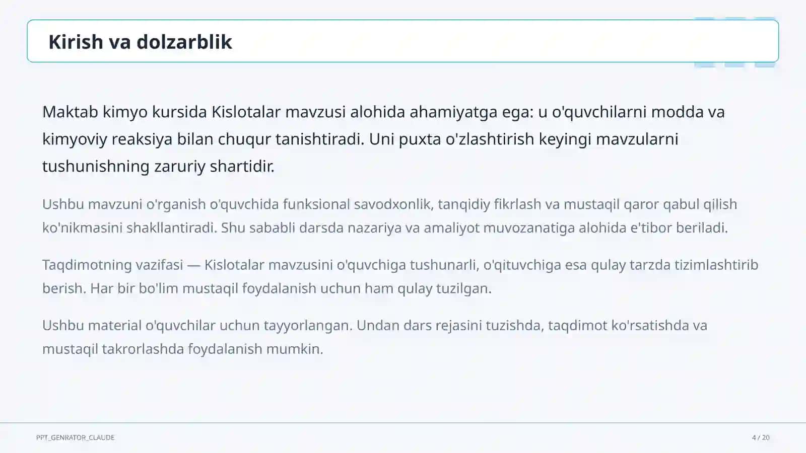 Kislotalar (8-sinf) 4