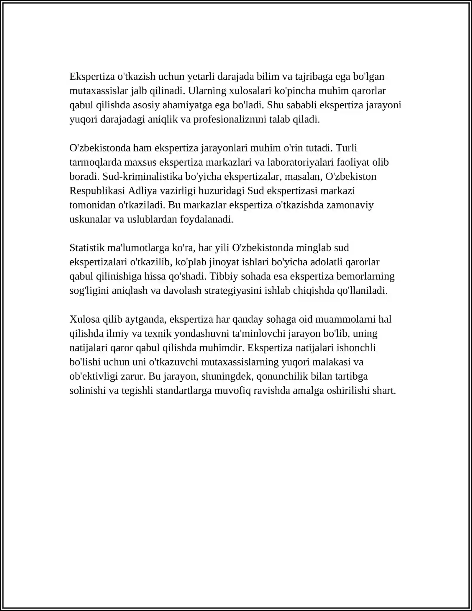 EKSPERTSIYANI TASHKIL ETISH 4