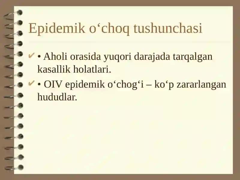 OIVning epidemiko‘chog‘ida epidemiyaga qarshi chora-tadbirlar 4