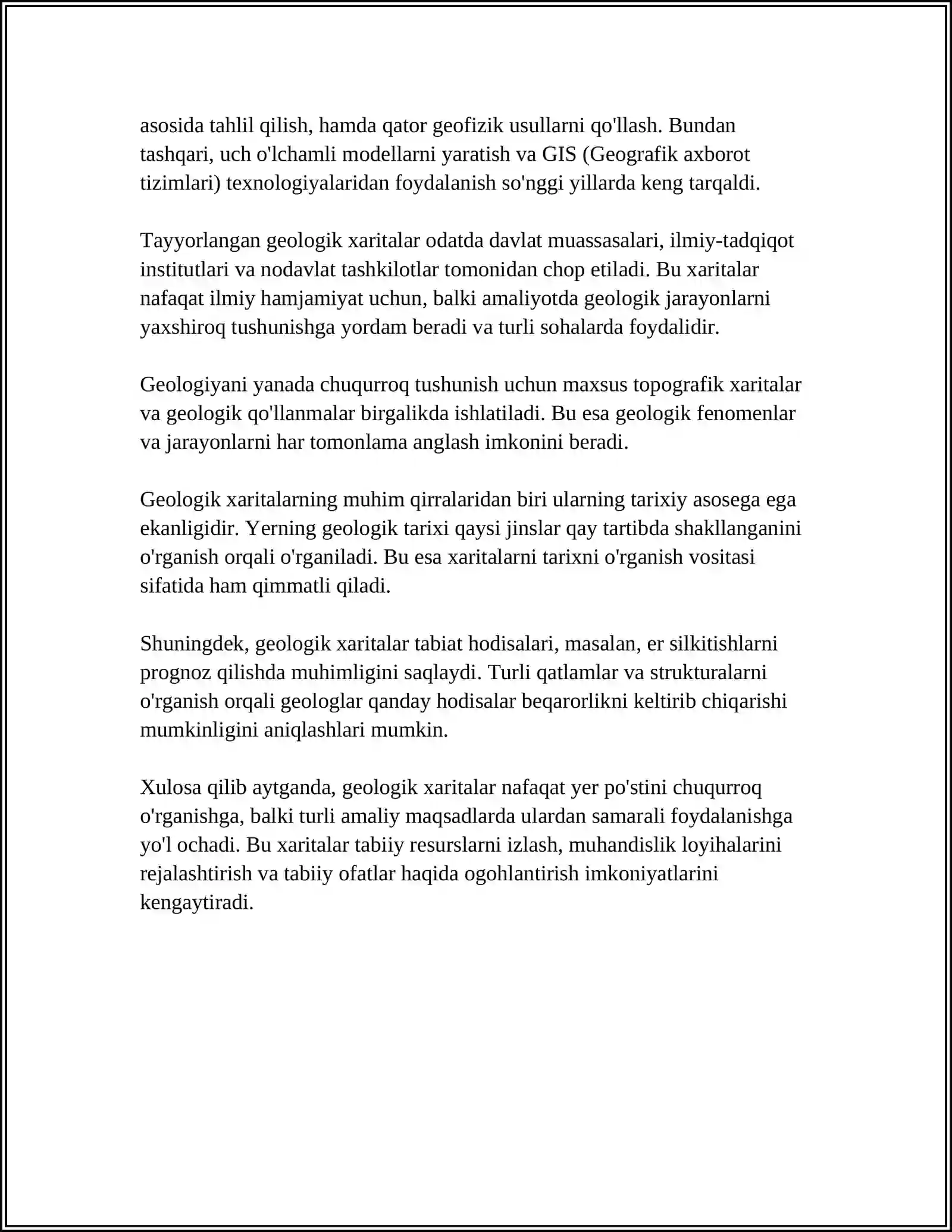 MINTAQANING GEOLOGIK XARITASINI TUZISH VA TAHLIL QILISH 4