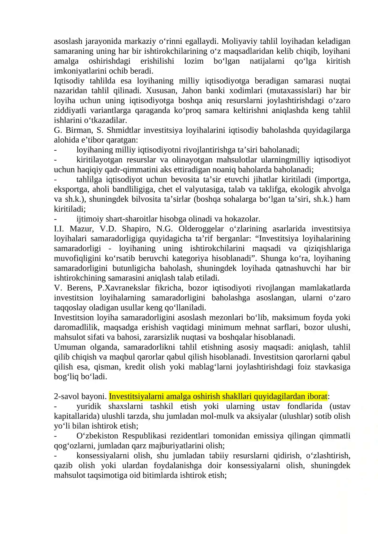 Investitsion dasturlarni moliyalashtirish 4