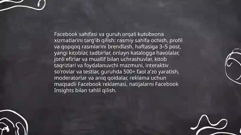 SMM (Social Media Marketing) orqali kutubxona xizmatlarini ilgari surish 4